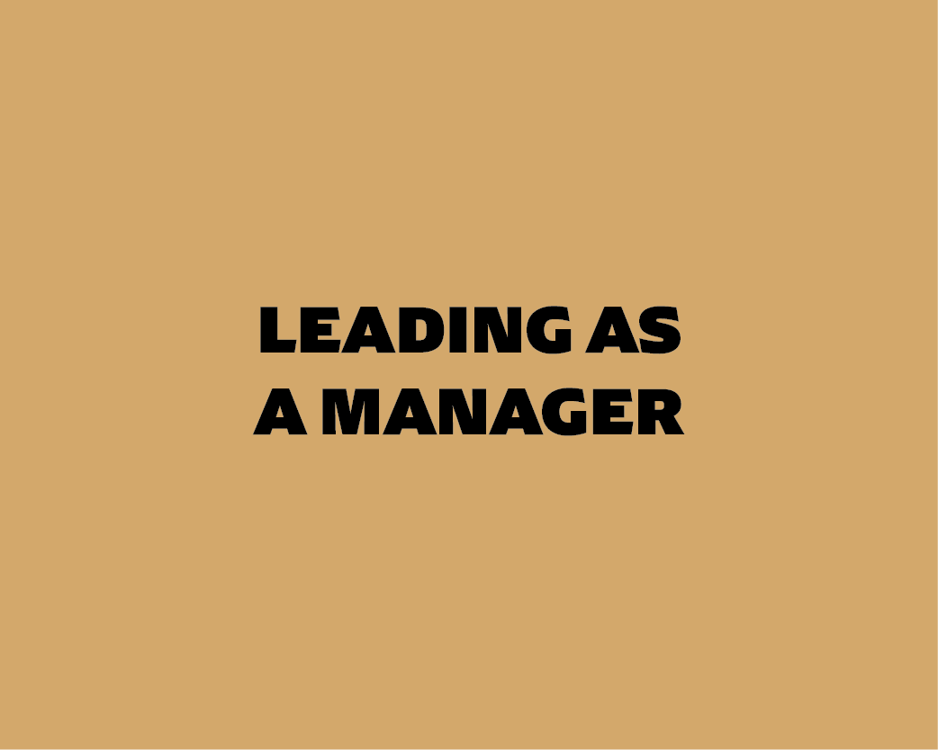 Leading as a Manager